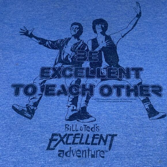 Gildan Bill & Ted’s Excellent Adventure Be Excellent To Each Other Graphic Tee - Picture 9 of 11